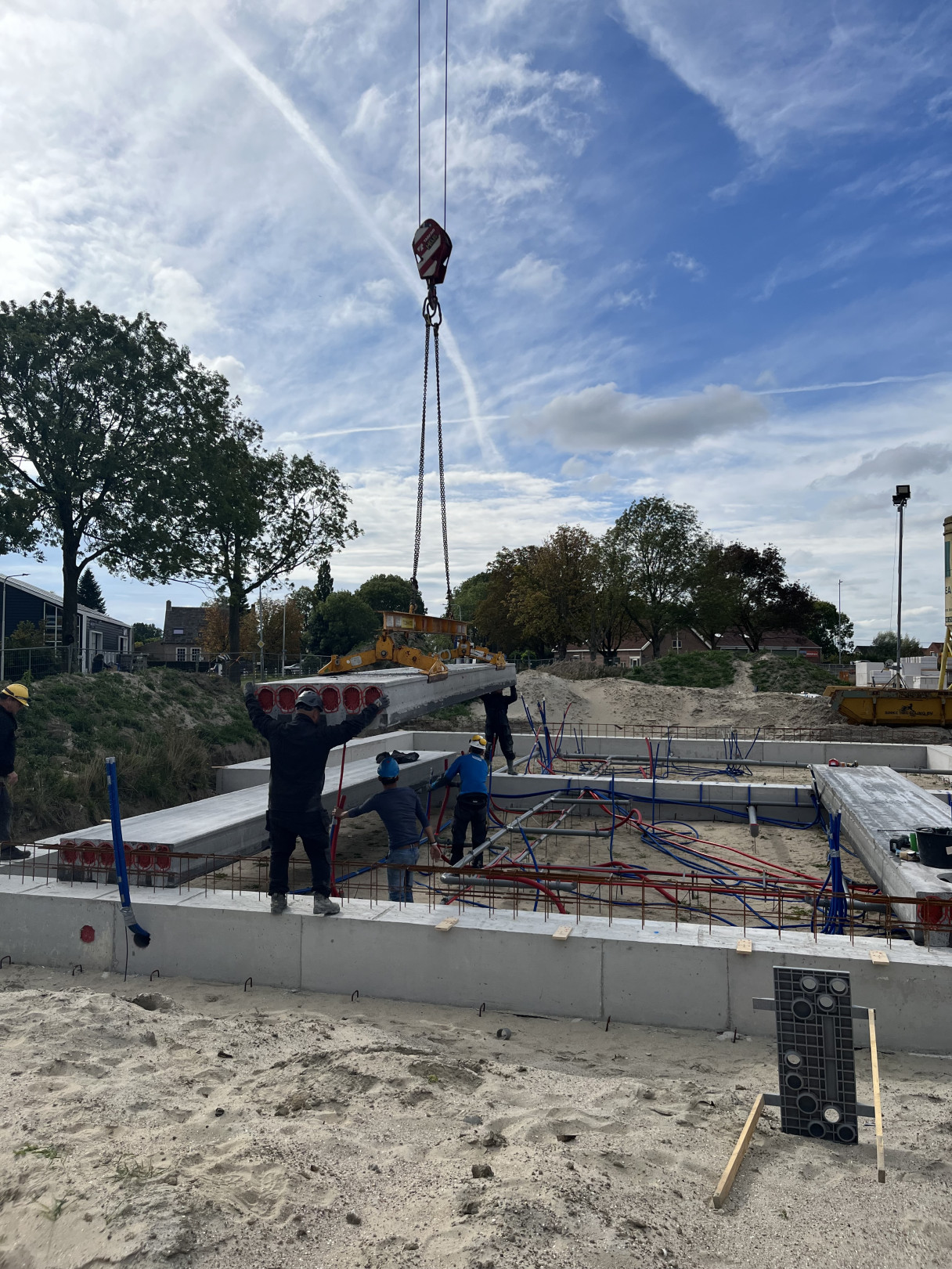 Plaatsing betonnen vloerdelen